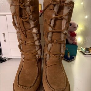 UGG Tan Lace Up Women's Boots